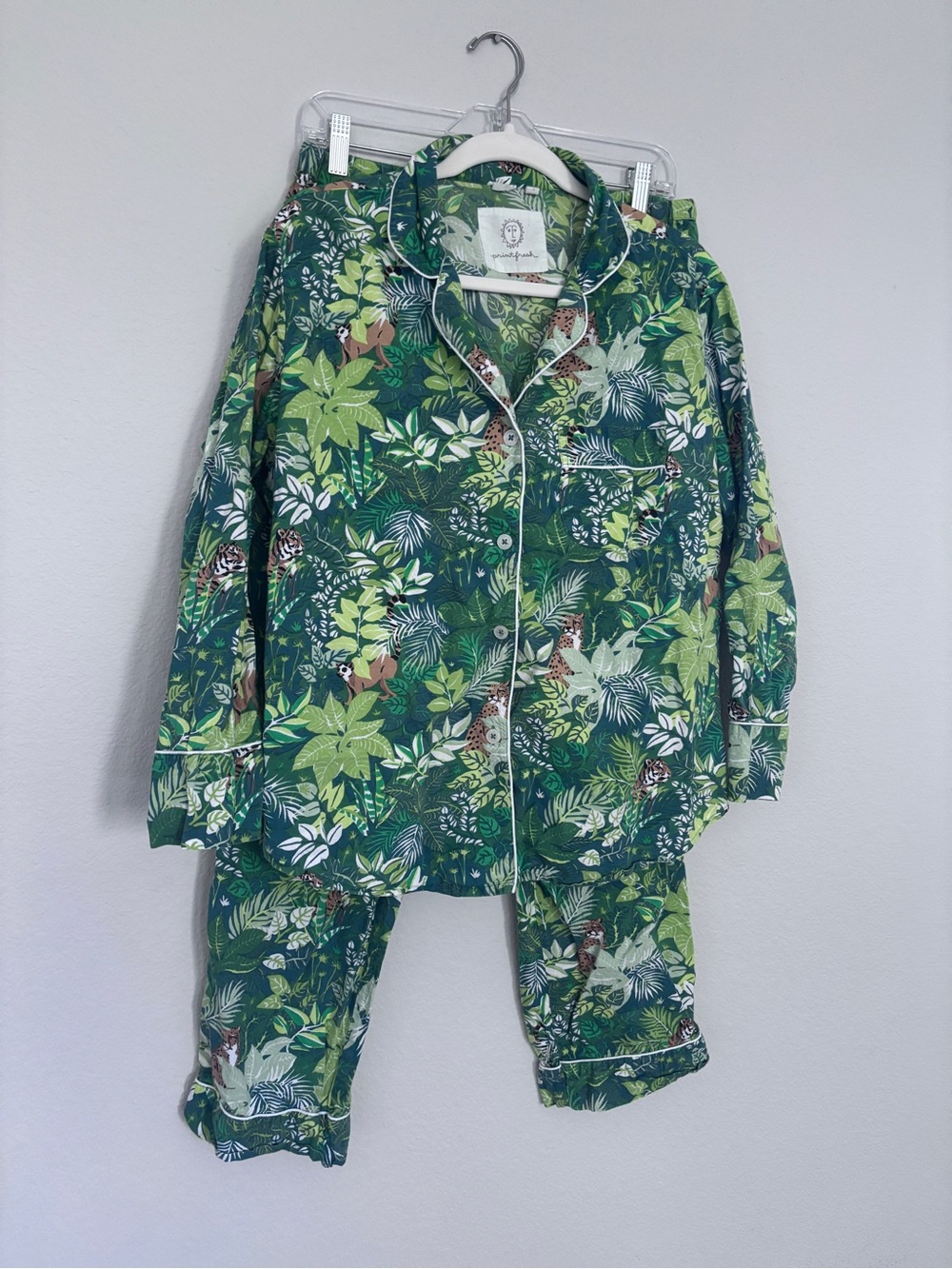 Printfresh Green Jungle Print Pajama Set - Unbranded